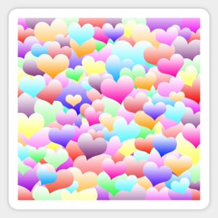 Bubble Hearts Light Sticker